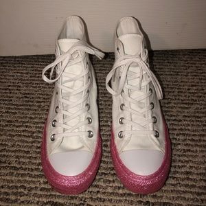 Miley Cyrus Converse Pink Glitter High Top Sneaker
